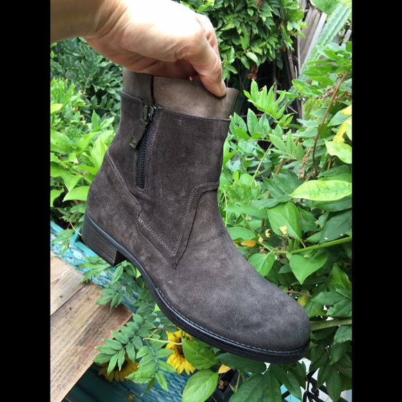 Alberto Fermani Olive Brown Suede Ankle Boots Booties - Picture 3 of 12